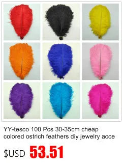 50pcs/lot Elegant Ostrich Feather 35-40cm 14-16inch Feathers for Crafts Wedding Party Supplies Carnival Dancer Decoration Plumes