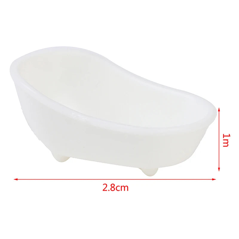 Mini Simulation Dollhouse Bathroom Set Towel Rack Bed Shower Faucet Bathtub Doll House Furniture Toys for Baby Accessories