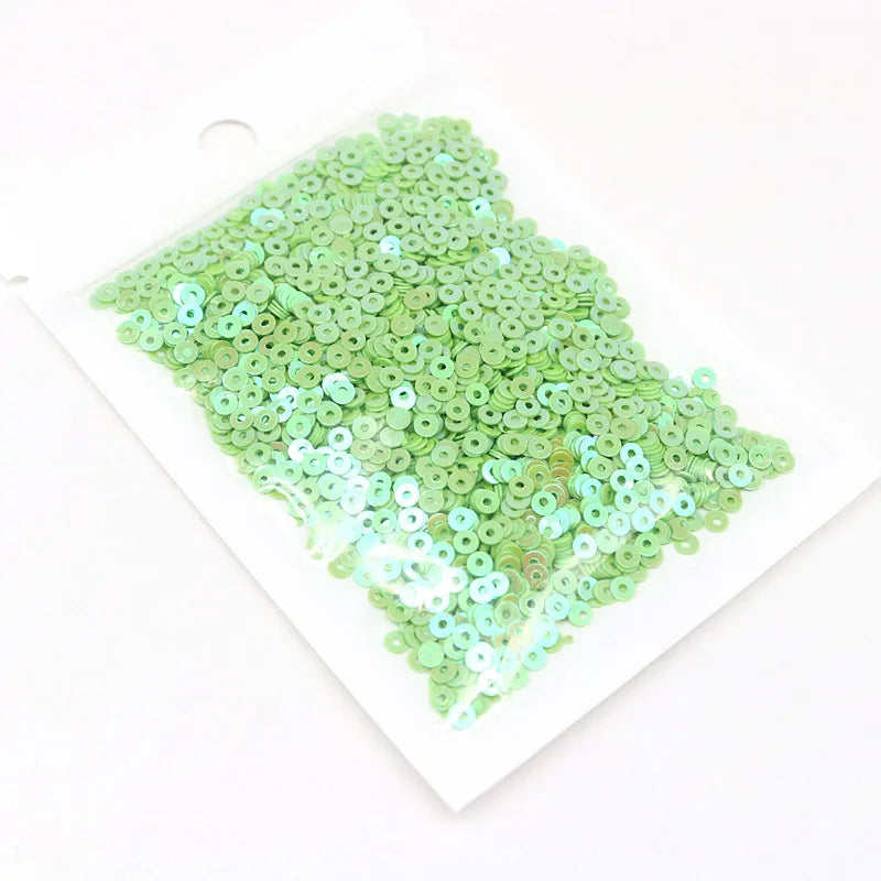 20g Round Flat Loose Sequins for Hand-Sewn Wedding Dresses Dresses Shoes and Hats DIY Accessories Decoration PVC Beads 3-6mm