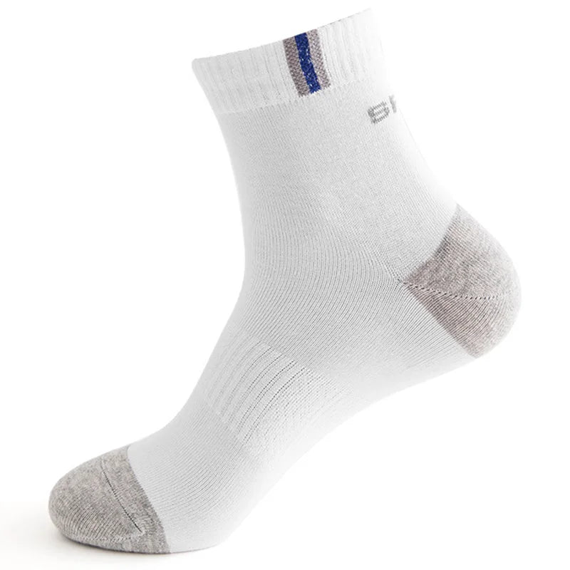 10pcs=5 Pairs Comfort Cotton Men's Socks High Quality Sport Breathable Summer Autumn Socks Long Sock For Mens Calcetines Sokken