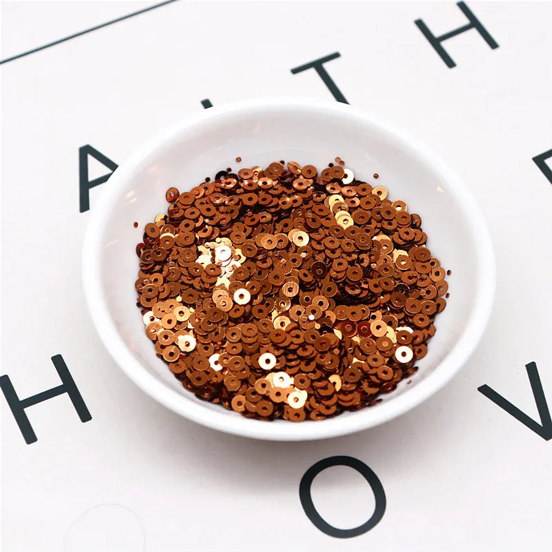 20g Round Flat Loose Sequins for Hand-Sewn Wedding Dresses Dresses Shoes and Hats DIY Accessories Decoration PVC Beads 3-6mm
