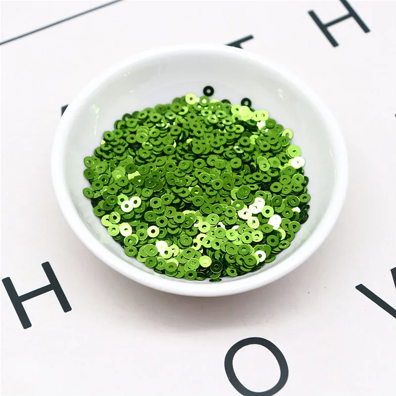 20g Round Flat Loose Sequins for Hand-Sewn Wedding Dresses Dresses Shoes and Hats DIY Accessories Decoration PVC Beads 3-6mm