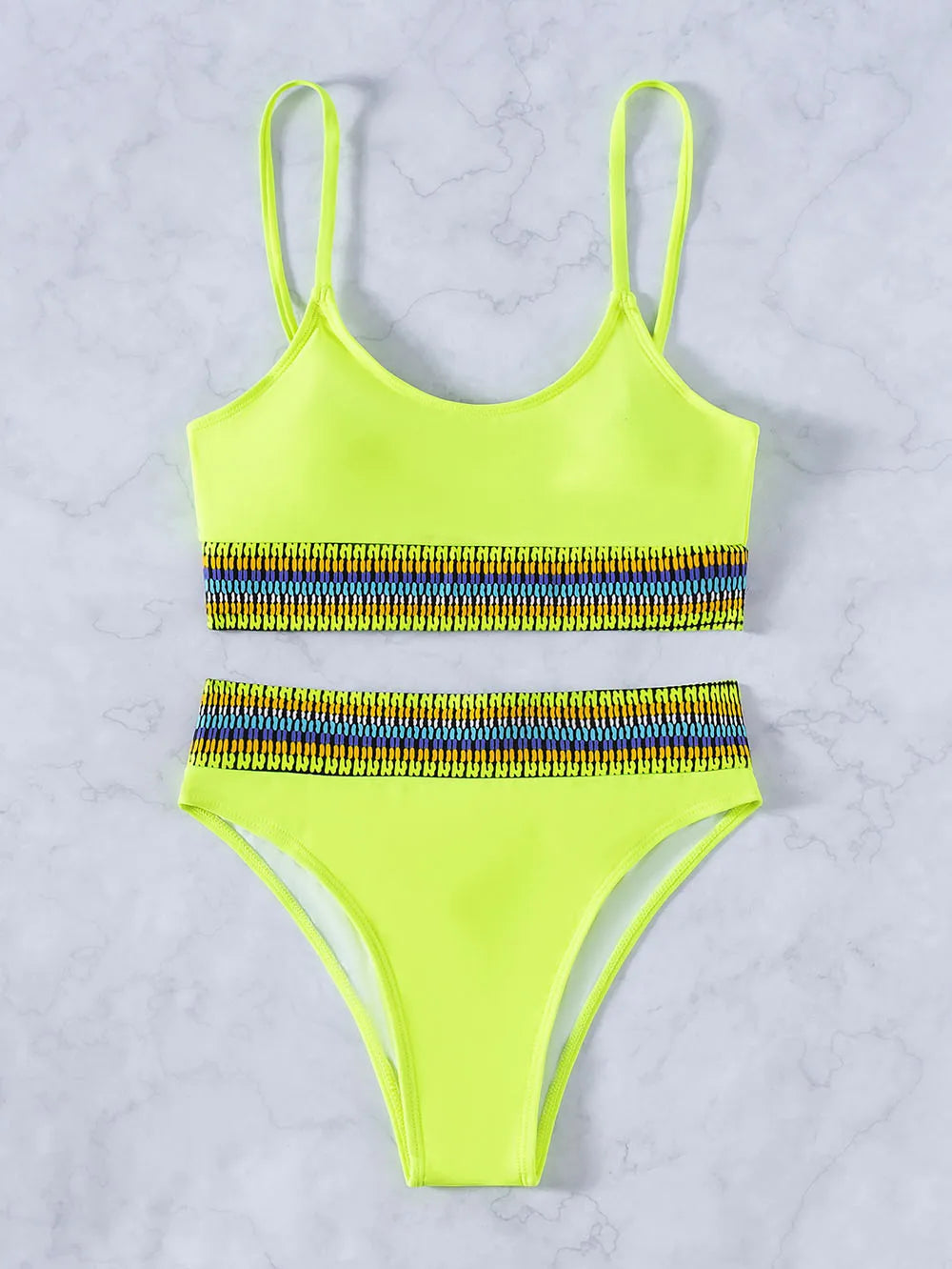 Bandeau High Waist Bikini One Shoulder Swimwear Women 2026 Printed Sexy Bikini set Retro Swimsuit Female Bathing suit