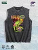 I - GUANA COLD ONE Graphic Washed Vest US Warehouse 3 Colors Cotton Tank