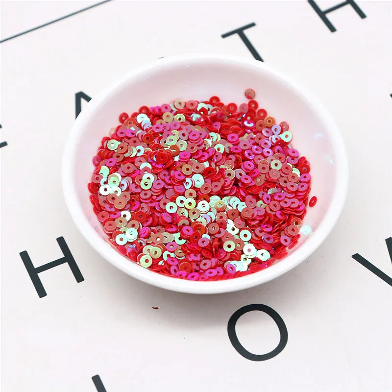 20g Round Flat Loose Sequins for Hand-Sewn Wedding Dresses Dresses Shoes and Hats DIY Accessories Decoration PVC Beads 3-6mm