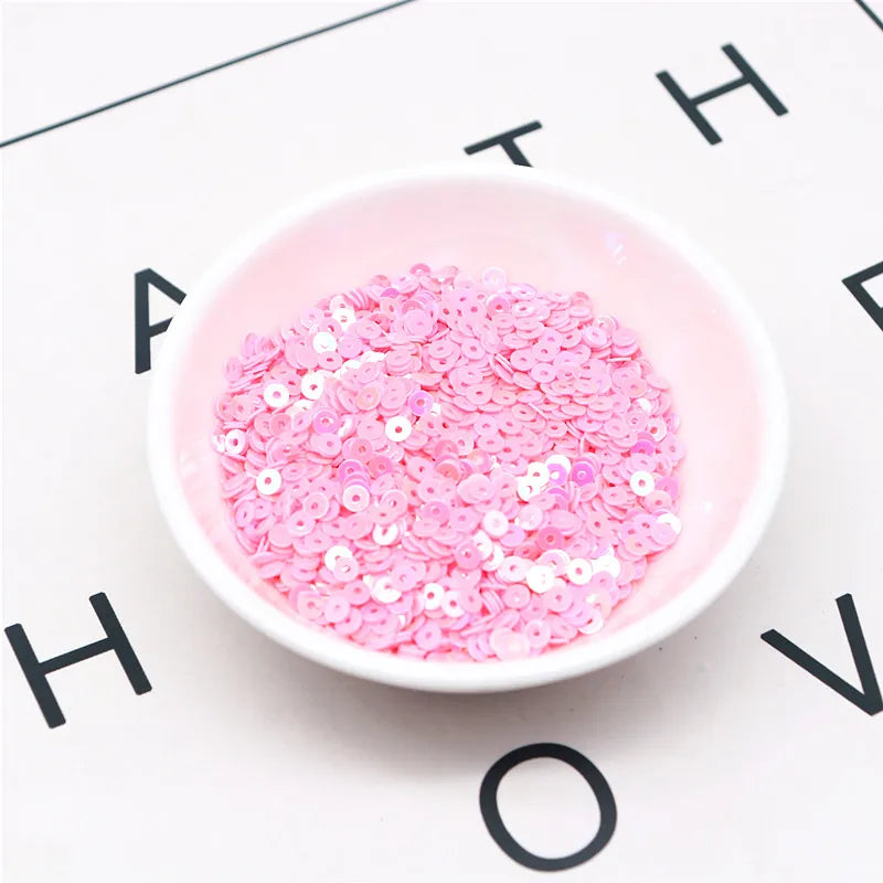 20g Round Flat Loose Sequins for Hand-Sewn Wedding Dresses Dresses Shoes and Hats DIY Accessories Decoration PVC Beads 3-6mm