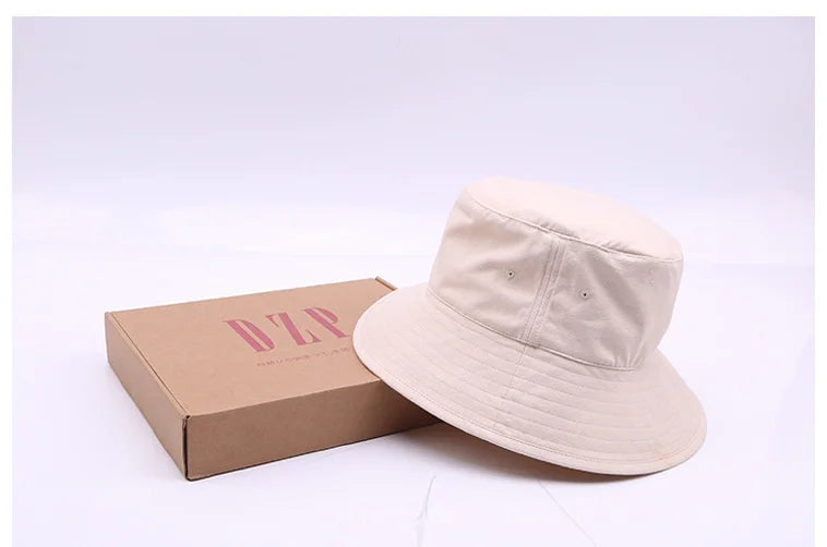 High Quality Soft Cotton Large Fishing Sun Cap Women Beach Bucket Hat Dad Wide Brim Boonie Cap Big Head Men Oversize Panama Hats