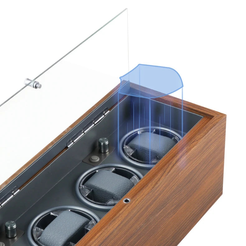 Household Vertical Watch Winding Four-position Organizer Box Mechanical Watches Automatic Rotating Winders Device with LED Light