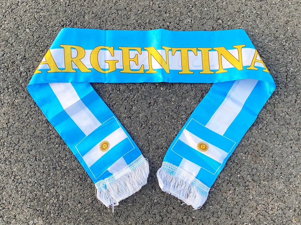 Aerlxemrbrae 14*130cm  Football  Headscarf Spain Brazil Argentina Soccer  Scarf Event Party Supplies Champion Scarf