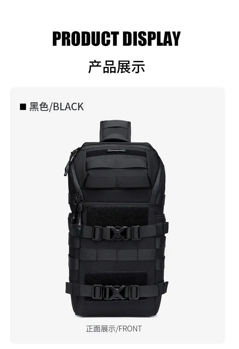 OZUKO Bicycle Bag   Crossbody Bag Camping Riding Travel Rucksack Molle Tactical Bags Hiking Cycling Outdoor