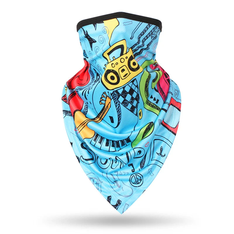 Sports Scarf for Cycling, Cooling Face Mask, Windproof Neck Gaiter, UV Protection Scarf for Beach, Fashion Bandana for Men Women