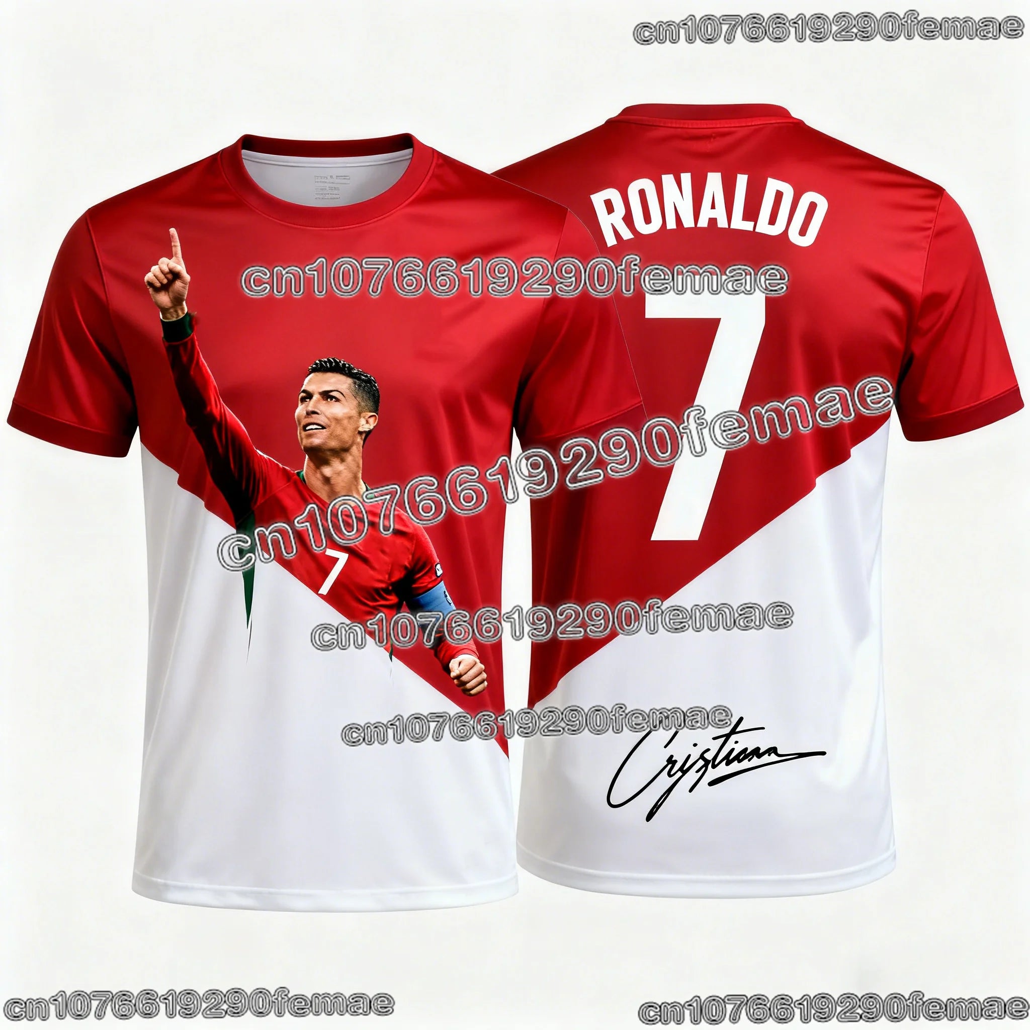 Ronaldo 7 Football Jersey ChatGPT AI Fan Edition Summer Soccer Training Tops Casual Comfortable Sportswear for Men and Children