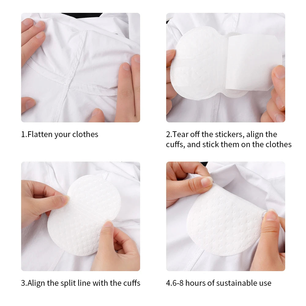 Invisible Underarm Armpit Sweat Pads Disposable Sweat-absorbing Patches Summer Deodorants Breathable Ultra-thin Non-woven Pads