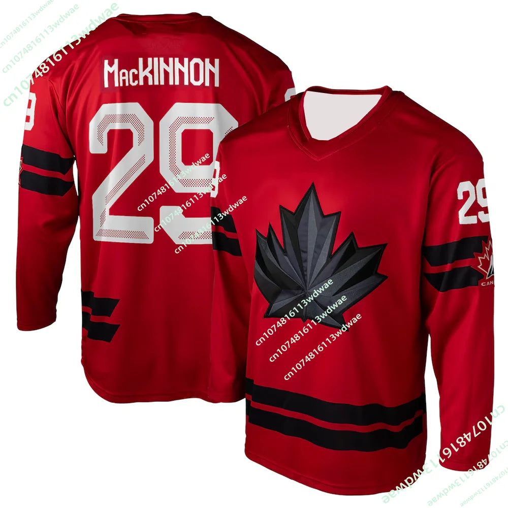 2026 New Arrival Canada Ice Hockey Game Jersey McDavid Fan Special Hockey Jersey Men's Long-Sleeve Athletic T-Shirt Family Kids