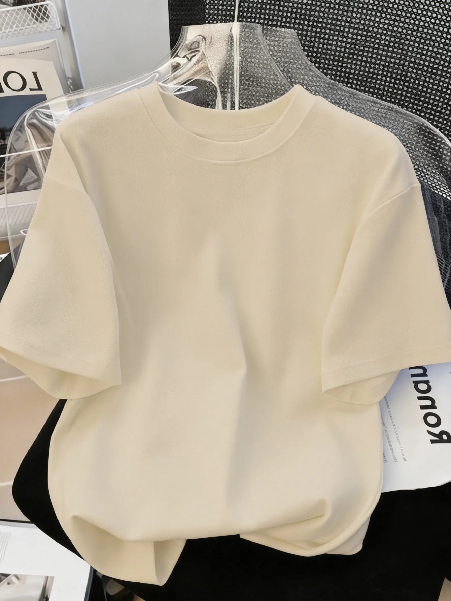 Solid Beach Summer T-Shirt For Man 21 Color S-3XL Cotton Short Sleeve All-Match Basics Street Streetwear Soft Breathable Clothes