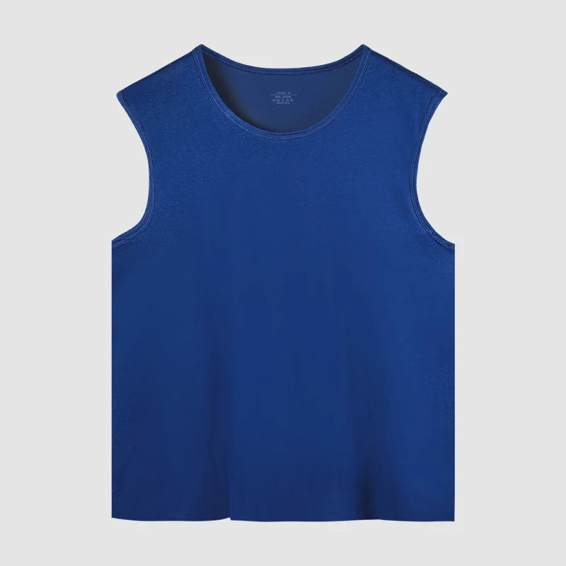 Men's pure cotton vest breathable slim youth sports foundation hurdle I loose summer thin halter undershirt