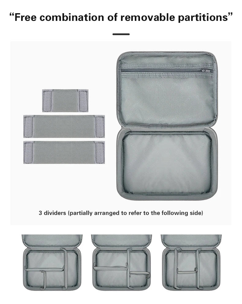 Large Capacity Travel USB Gadget Cable Bag Headphone Storage Box Data Cable Storage Bag Hard Disk Charger Power Bank Organizer
