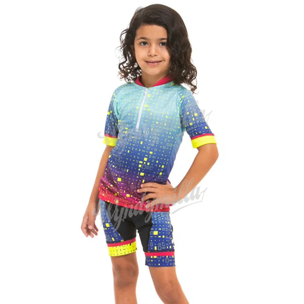 Kids Cycling Jersey Set Boys Summer Cycling Clothing MTB Ropa Ciclismo Child Bicycle Wear Sports Suit children's cycling clothes