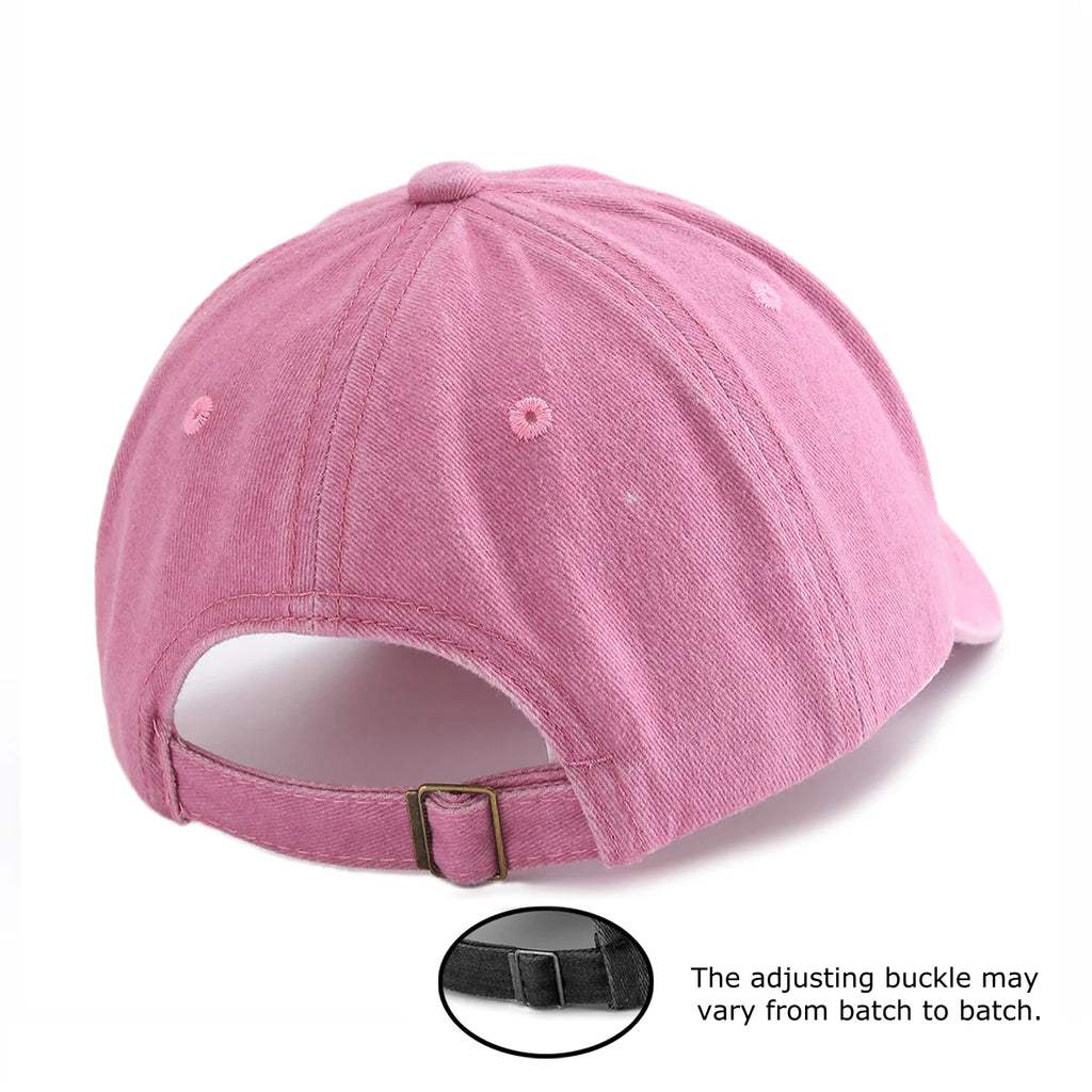 1pc MM Print Washed Baseball Cap for Adults,  Minimalist Retro Style Casual Soft Adjustable Dad Hat, Perfect As Gift