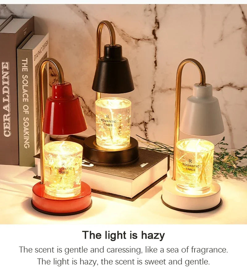 LED Nordic Aromatherapy Wax Melting Lamp EU/UK Adjustable Interior Furniture Home Bedroom Desk Decor Scented Candle Table Lamp