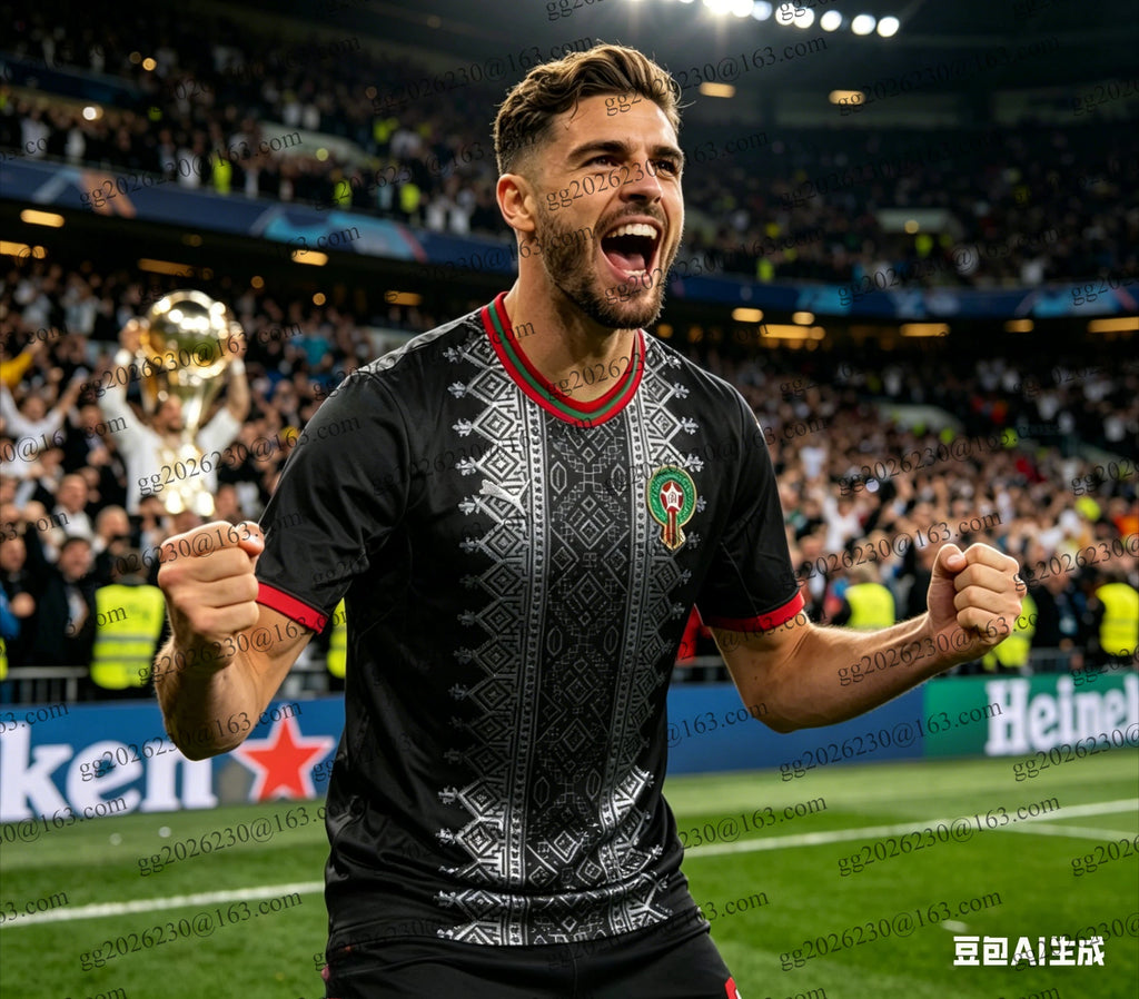 2026 Latest Morocco National Team Football Jersey - Geometric Pattern Design - Fan's Edition - Comfortable and Breathable Family