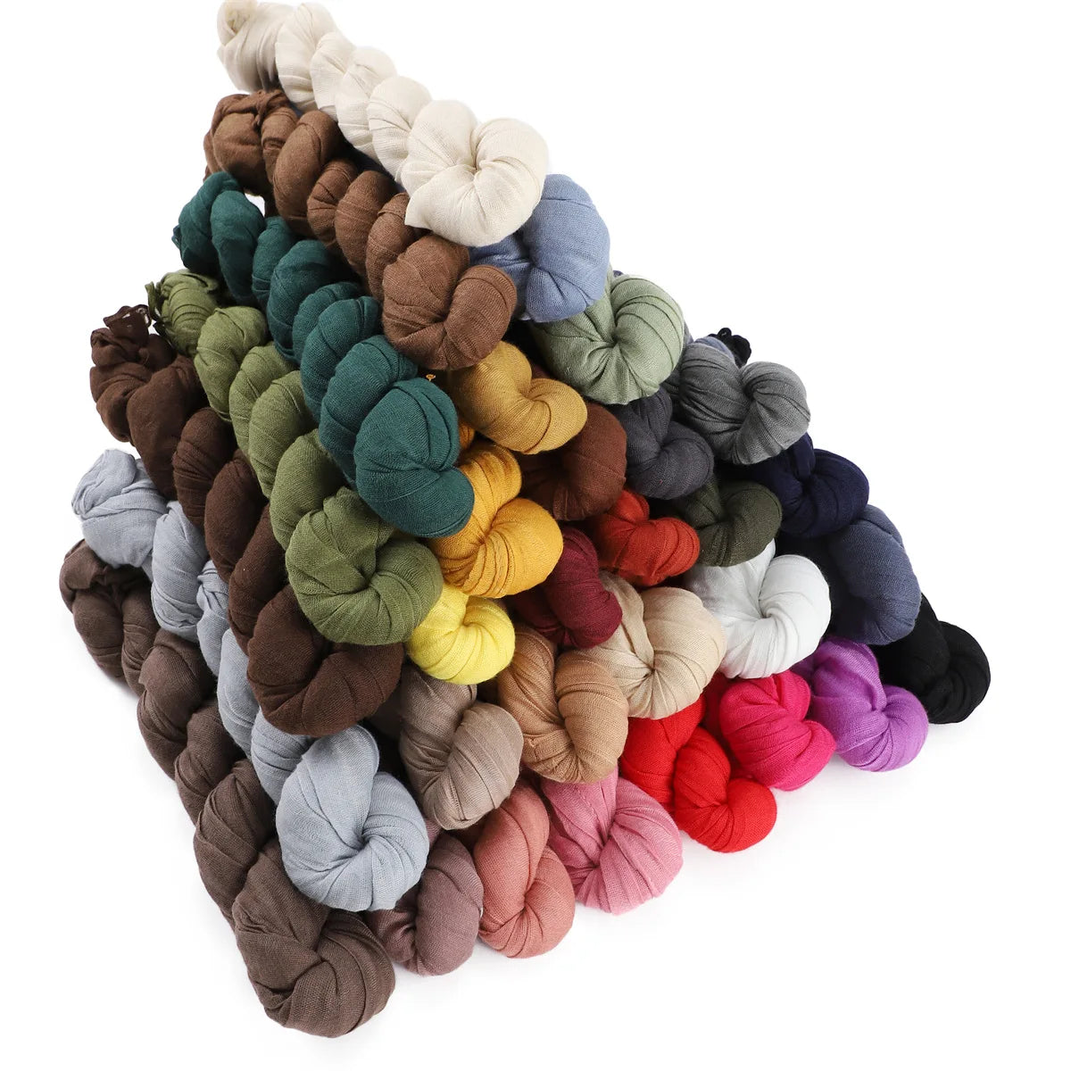 Crumpled Scarf For Women Girls Students Spring New Solid Color Cotton Voile Thin Scarves Soft Knitting Shawl Female Wrap Shawls