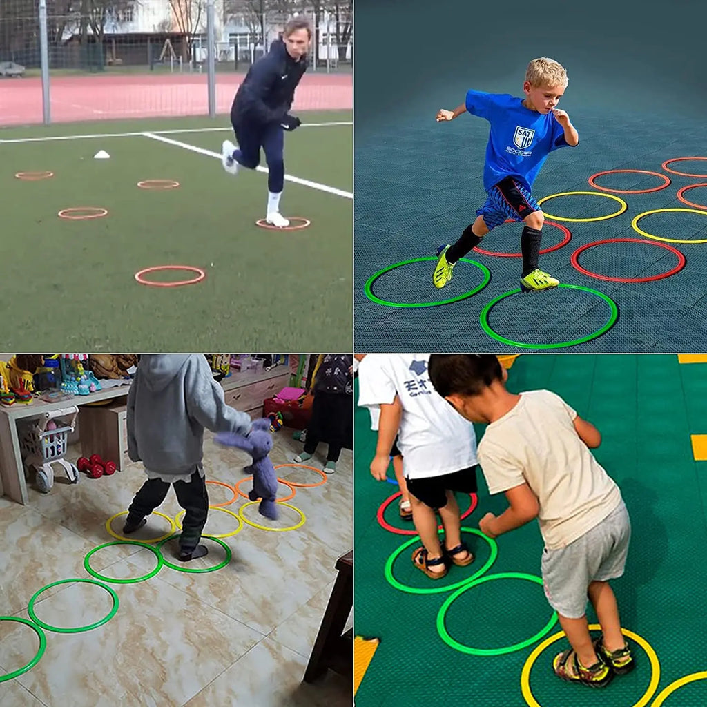 10pcs Durable Agility Training Rings Portable Football Soccer Speed Agility Training Rings Sport futbol Training Equipment