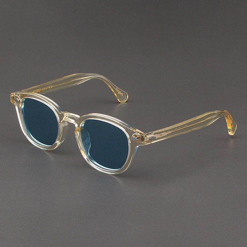 Johnny Depp Sunglasses Man Polarized Sun Glasses Luxury Brand Vintage Acetate Frame Blue Night Vision Goggles Woman