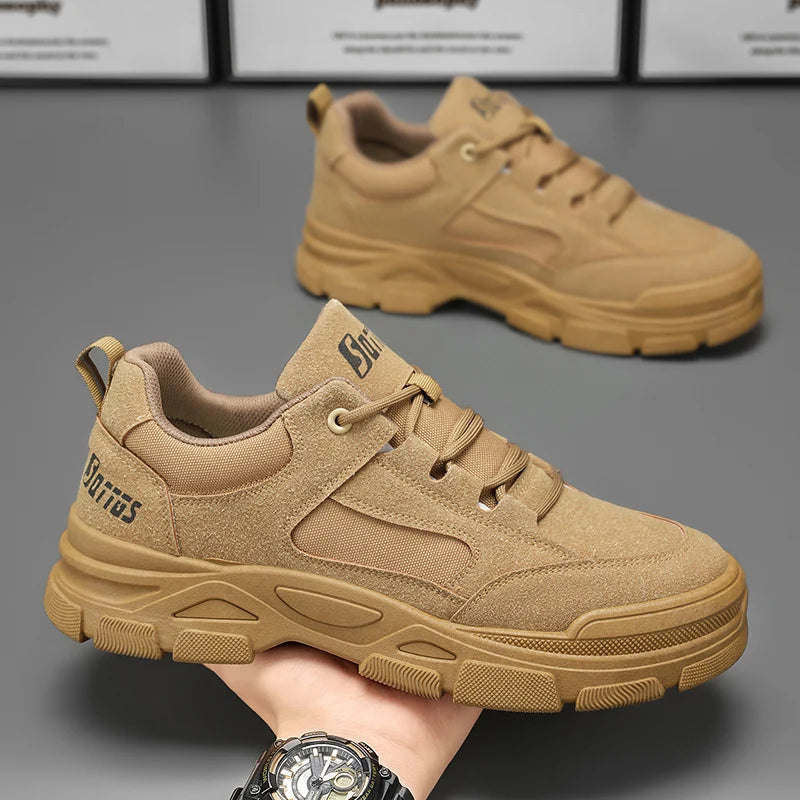 Hiking Shoes Sporty Simple Comfortable Men's Spring New Breathable Anti Slip Wear Breathable Fashionable Trendy Board Shoes