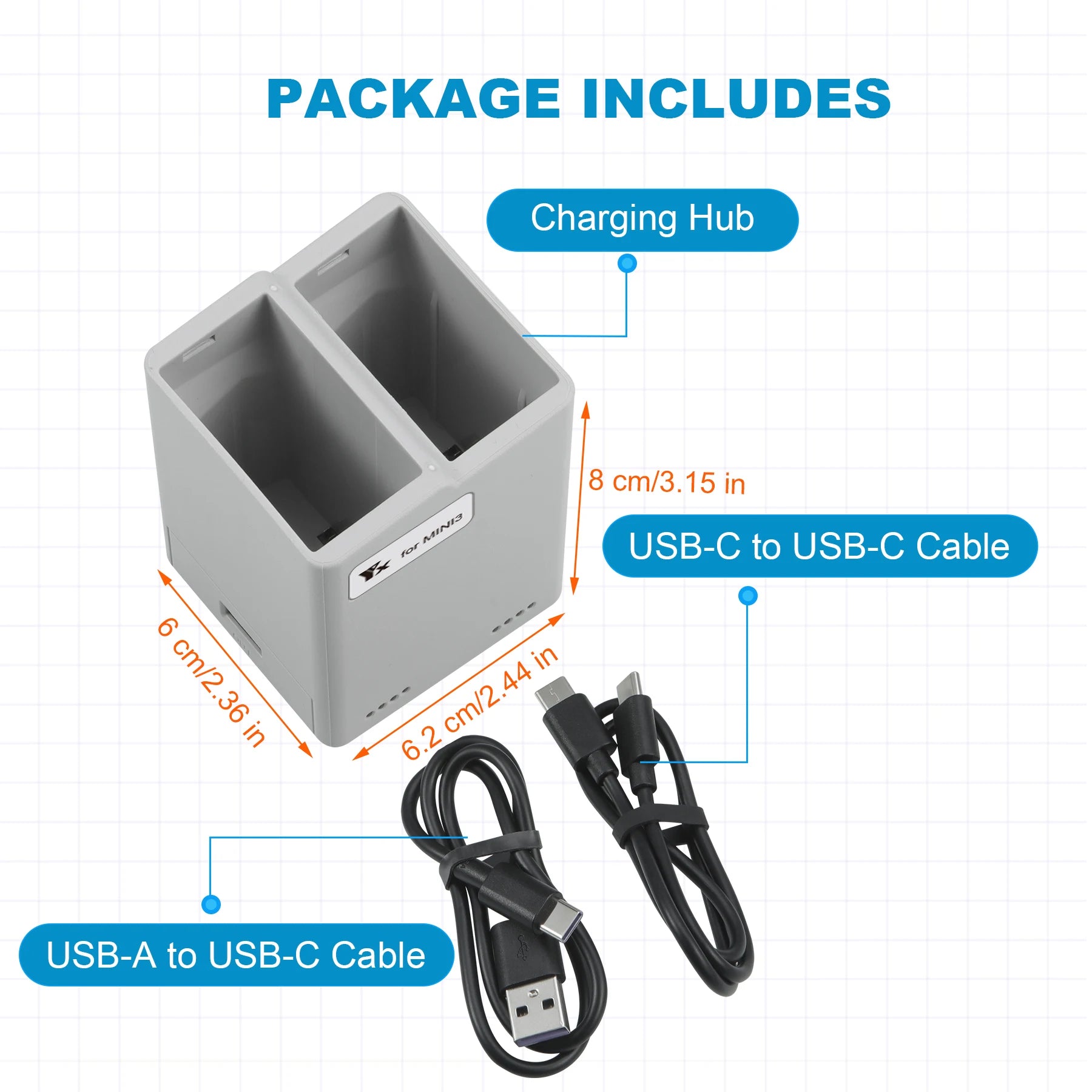 Two-way Display Charging Hub Battery Intelligent Charger for DJI Mini 5 Pro 4 Pro/ Mini 3 Pro Charging Butler Power Bank Drone