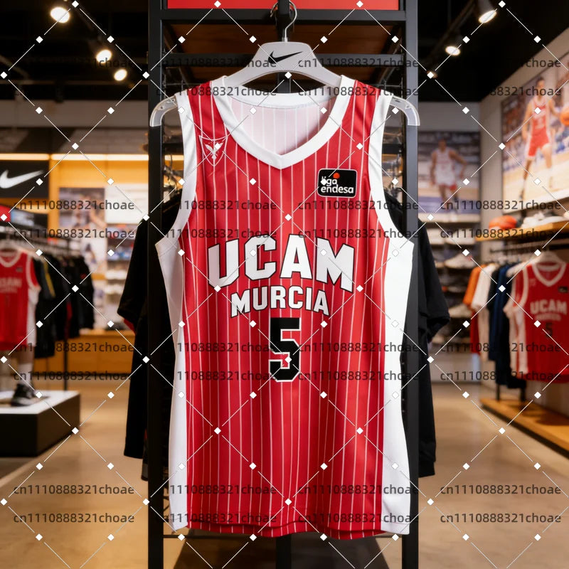 2026 New Spanish Basketball Jersey UCAM Murcia Basketball Game Fan Special Jersey Kit Basketball Quick Dry Sports Vest Beachwear