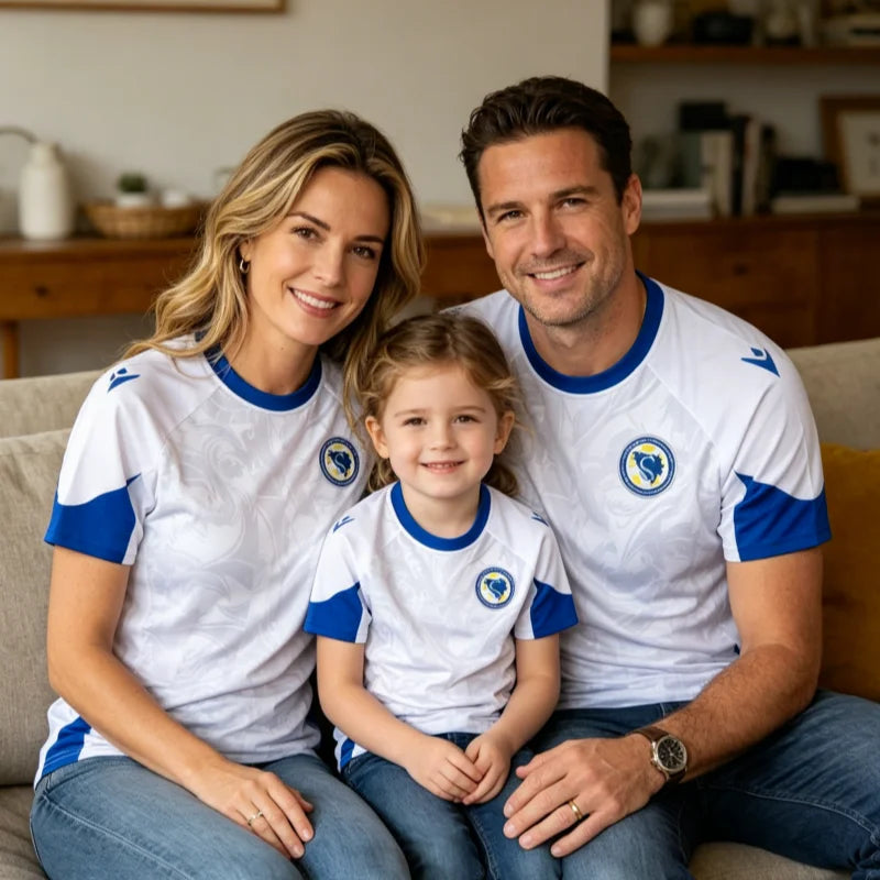 2026 Bosnia and Herzegovina Men's Sports Jersey Crew Neck Family Parent Child T-shirt Quick Drying Breathable Football Training