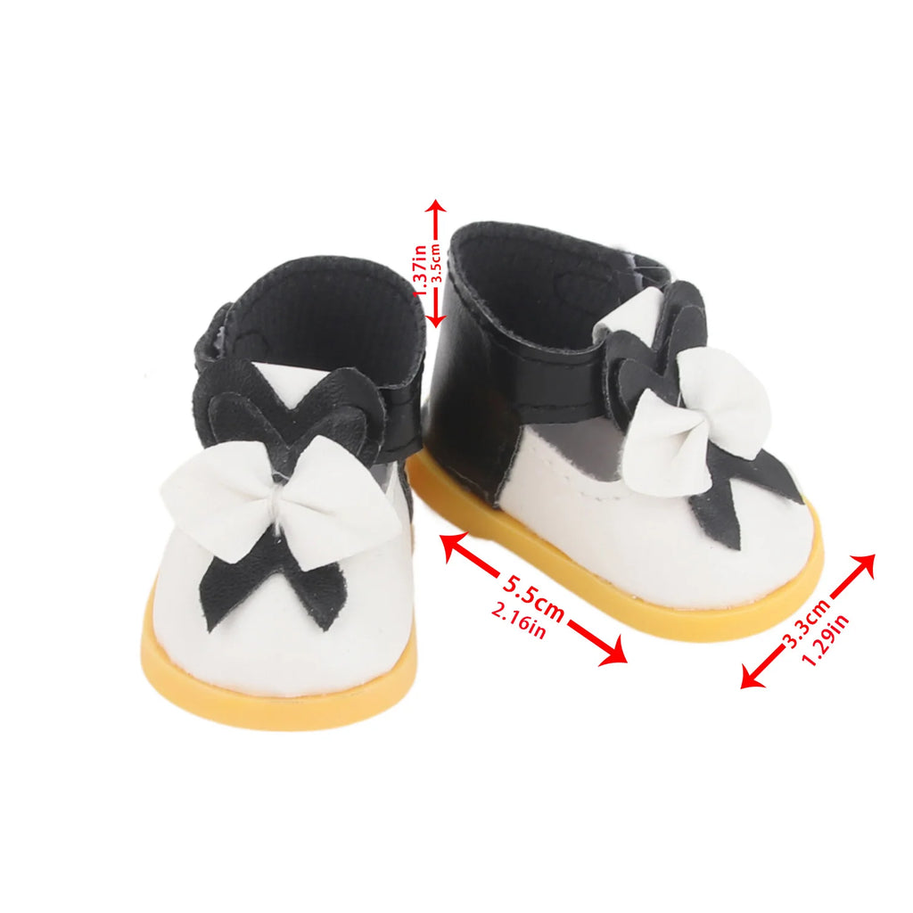 5.5cm Lovely Bow Doll Shoes For 14 Inch American& EXO Doll 1/6 New Mini Shoes Boots Accessories For 32-33 Russia DIY Doll,Nancy