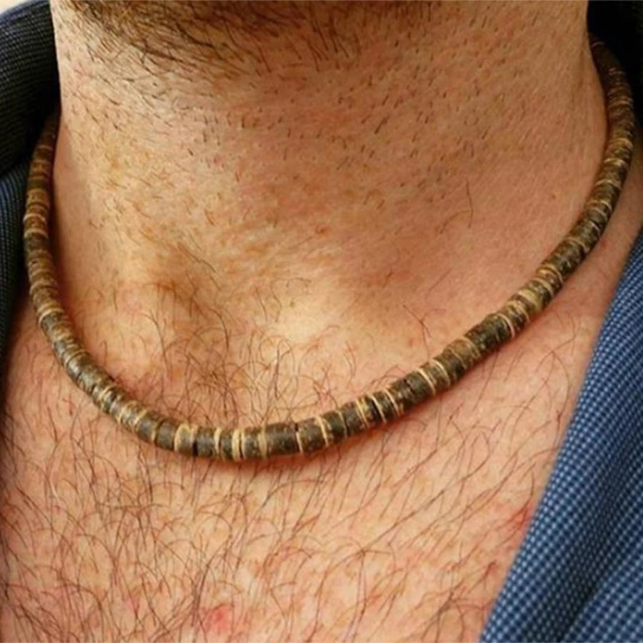 New 5 Styles 2Pcs/Set Natural Coconut Beads Necklace Men Meditation Healing Collar Cool Riding Neck Accessories Father Day Gift
