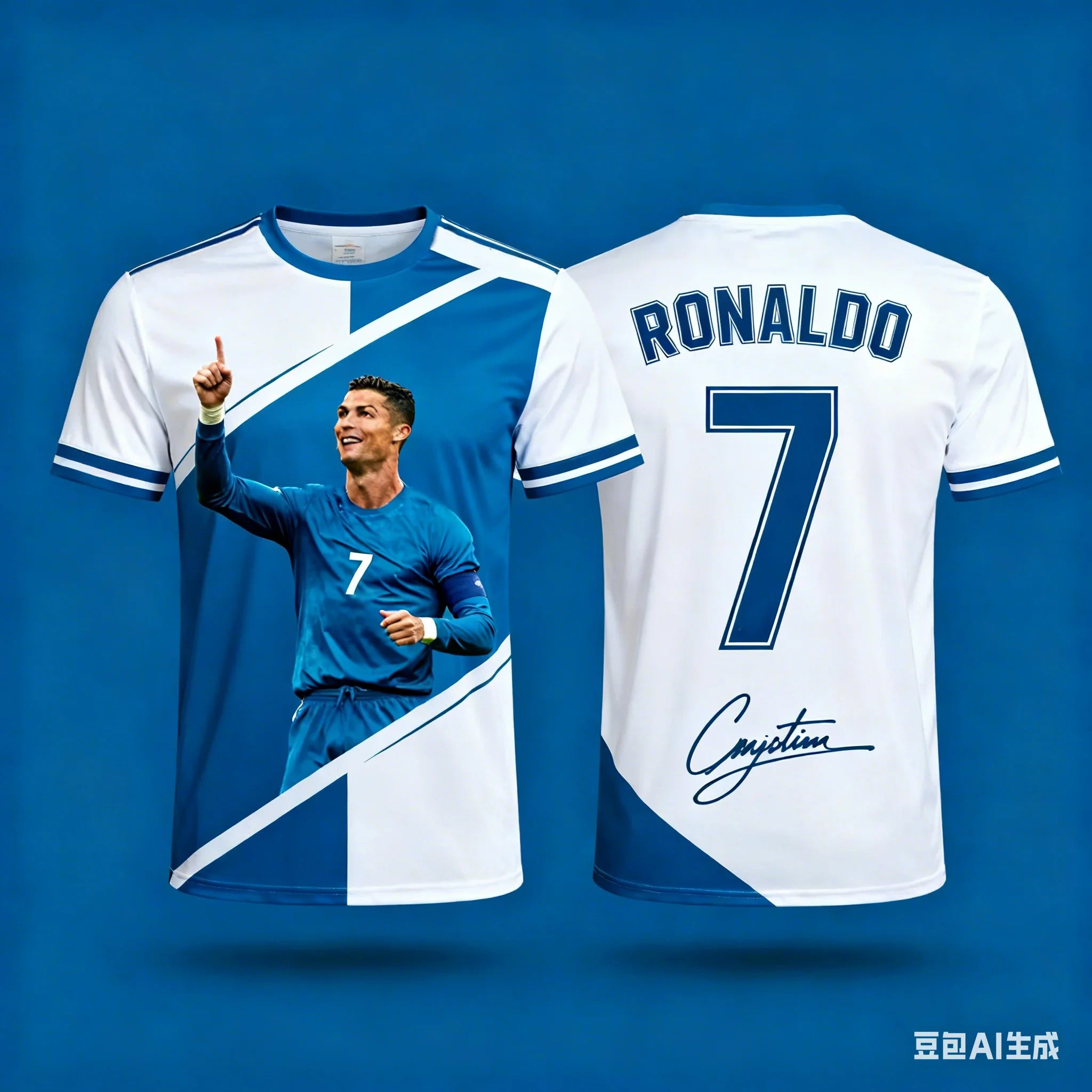 Ronaldo 7 ChatGPT AI Football Jersey Fan Edition Soccer Training Tops For Adults And Kids Summer Comfortable Casual Sportswear