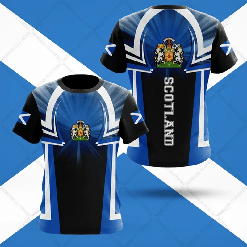 Scotland Symbol Customize Graphic T-shirts Summer Unisex Oversized Tees Casual Short Sleeve Tops Adults and Kids Sportswear