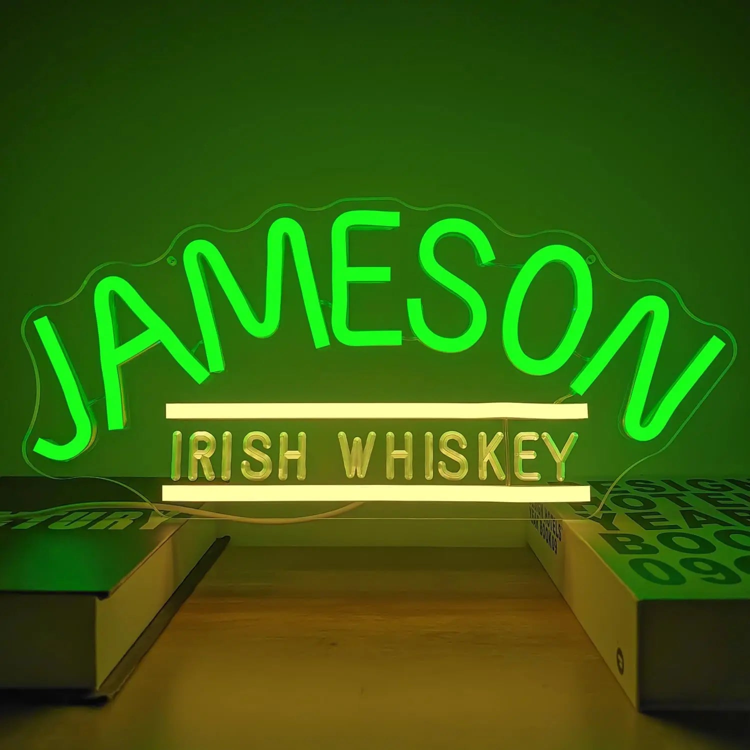 Jameso Irish Whiskey Neon Sign USB Dimmable Neon Light for Man Cave Bedroom Home Beer Bar Pub Business Bistro Club Party Gift