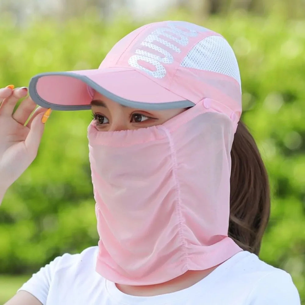 Face Mask Hat Neck Protection Neck Protection Sun Cap Removable Quick Drying Face Shield Cap Cool UV Protection Sun Hat Fishing