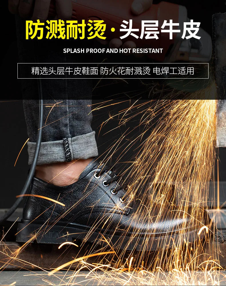 Safety Shoes Men Work Sneakers Indestructible Shoes Anti-puncture Shoes Waterproof Comfortable Work & Safety Boot 2025