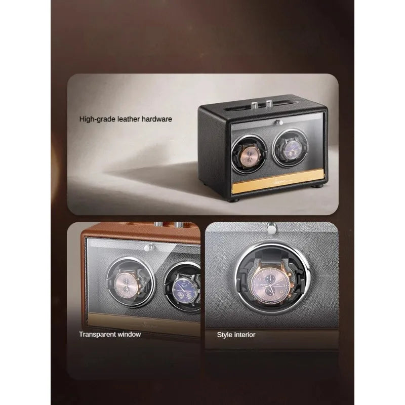 Winder Watch Organizer Storage Box Rotator Mechanical Watch Automatic Luxury Box Safe Deposit Boxes Shaker Display Gifts