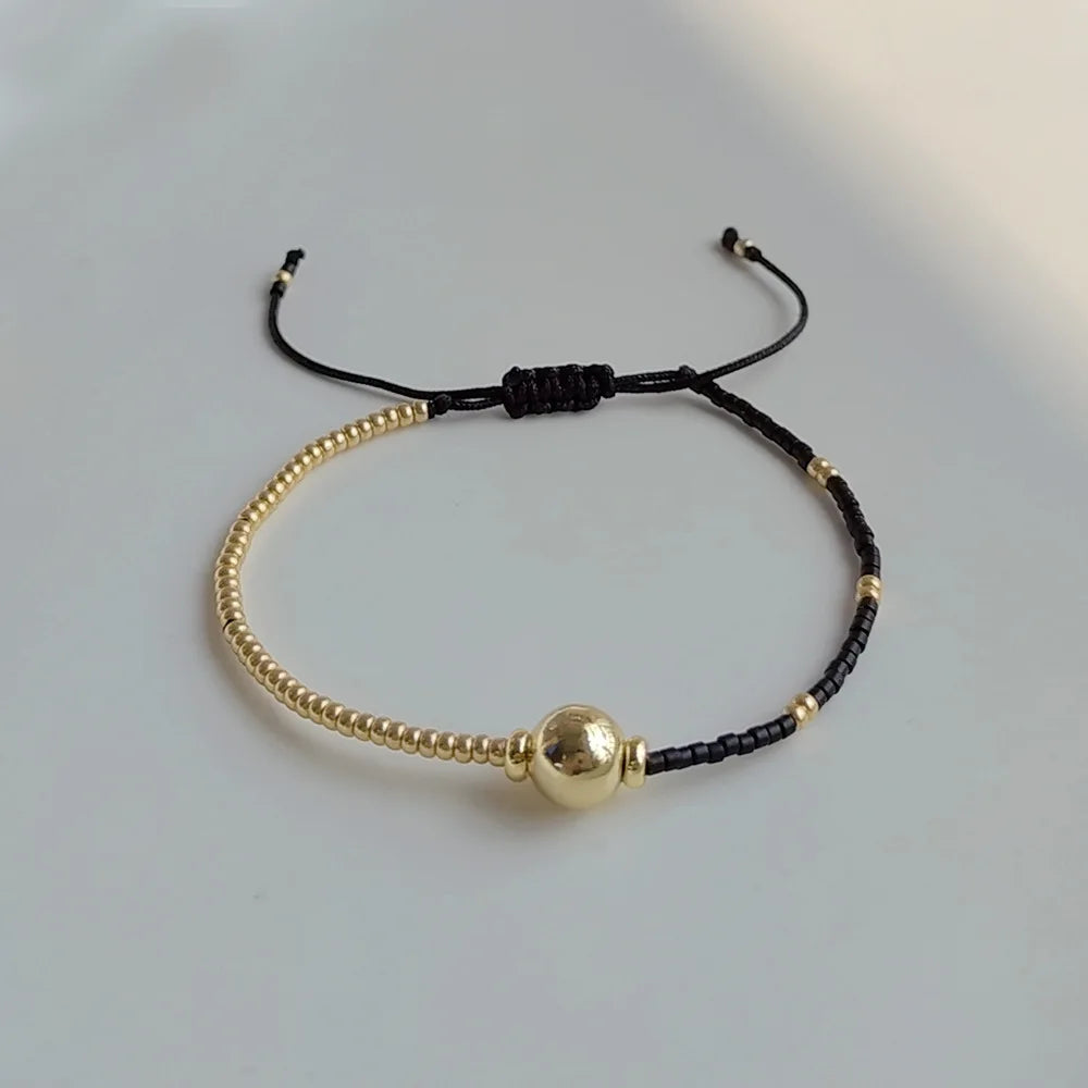 10 pieces 18k plated gold balls Miyuki bracelets mix colors new desing summer holiday jewelry