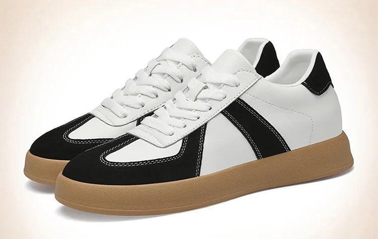Man Vintage Elevator Shoes Height Increase Insole 8cm Taller Lift Sneakers Shoes Men Leisure Fashion Sports White Shoes