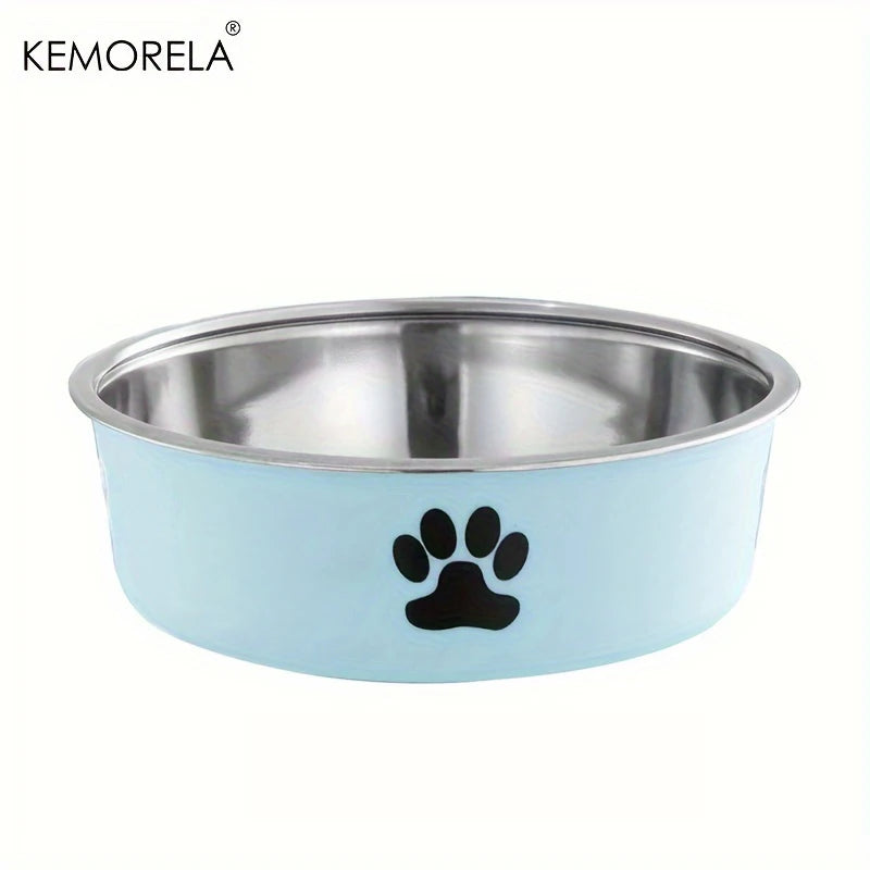 Non-Slip Dog Bowl For Large Medium And Small Cats And Dogs Drinking Water Feeding Pet Bowl Stainless Steel Pet Food Bowl