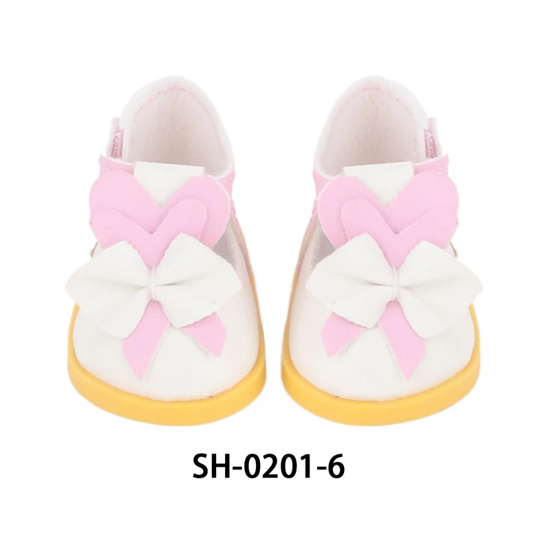 5.5cm Lovely Bow Doll Shoes For 14 Inch American& EXO Doll 1/6 New Mini Shoes Boots Accessories For 32-33 Russia DIY Doll,Nancy