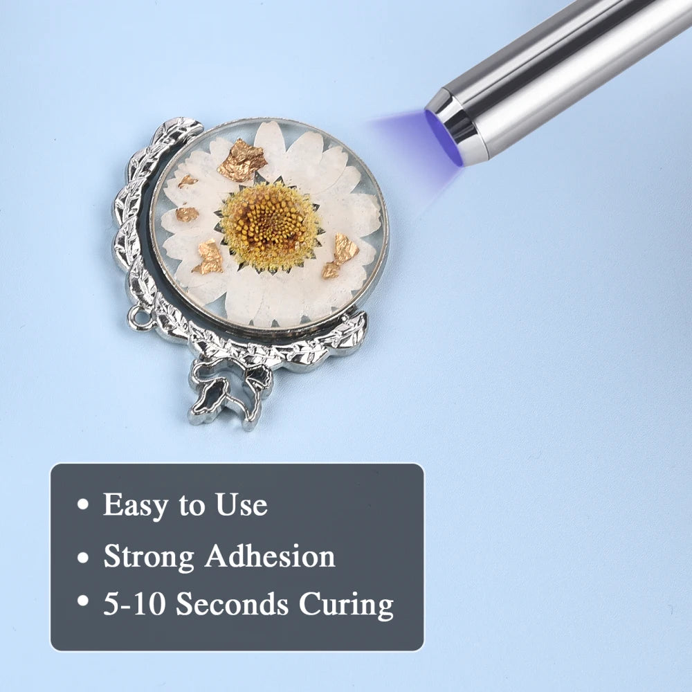 25g UV Resin Glue Bonding & Welding UV Glue Kit With Light Quick-Drying Resin Glue For Bonding Glass Metal Wood DIY Crafts Decor