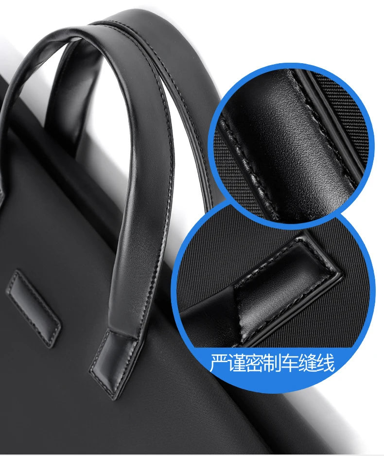 2026 Briefcase Fashionable Handbag Large Capacity Business Briefcase Waterproof Document Bag Men's Business Travel Big Handbag
