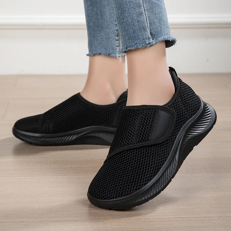 Wide Toe Box Walking Shoes Elderly Men Women Comfort Diabetic Shoes Swollen Foot Orthopedic Sneakers Thumb Eversion Pain Relif