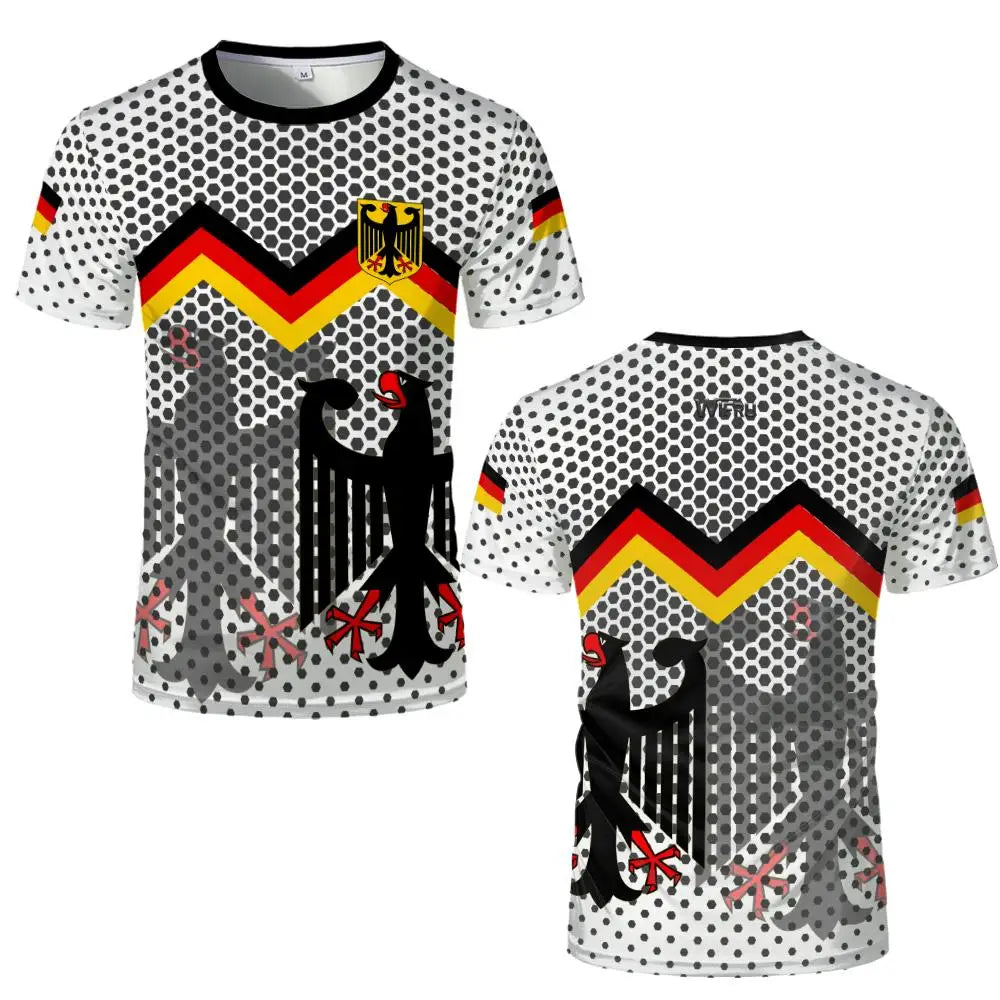 Germany National Emblem 3D Print T-Shirt Men's Quick-drying And Breathable Football Jersey Men Women Casual Short Sleeve Tee