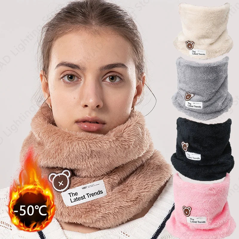 Sports Scarf Knitted Neck Warmer Fashion Soft Women Men Face Cover Winter Skating Running Hiking Thick Cold-proof Collar