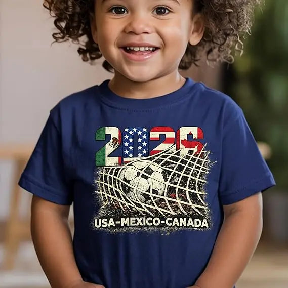 Soccer 2026 Shirts for Women Men USA Shorts Sleeve T-Shirt Football Themed Graphic Tee Top USA Canada Mexico Flags Jersey Gifts